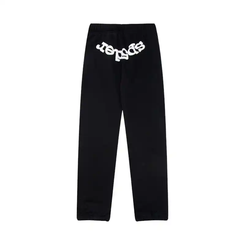 Classic Flame LOGO Graffiti Sp5der Sweatpant Front view