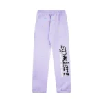 Size l Sp5der Açaí Sweatpant 'Purple' Front View
