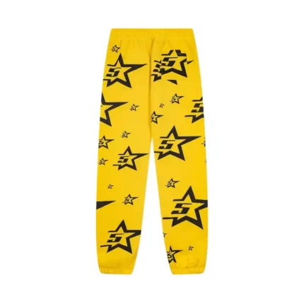 Sp5der 5Star Sweatpants Yellow Back View