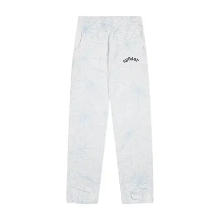 Sp5der AOP Web Sweatpant 'Grey' Front View
