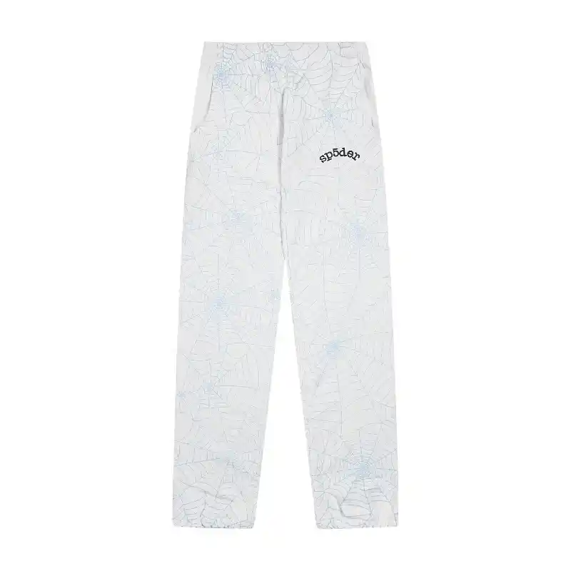 Sp5der AOP Web Sweatpant 'Grey' Front View