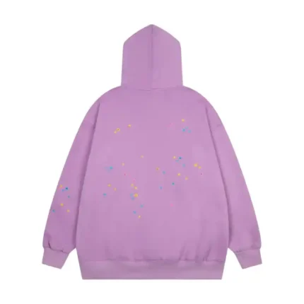 Sp5der Acai Hoodie 'Purple' Back view