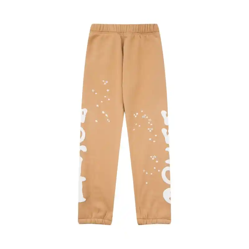 Sp5der Beluga Sweatpants Sand 'Front View'