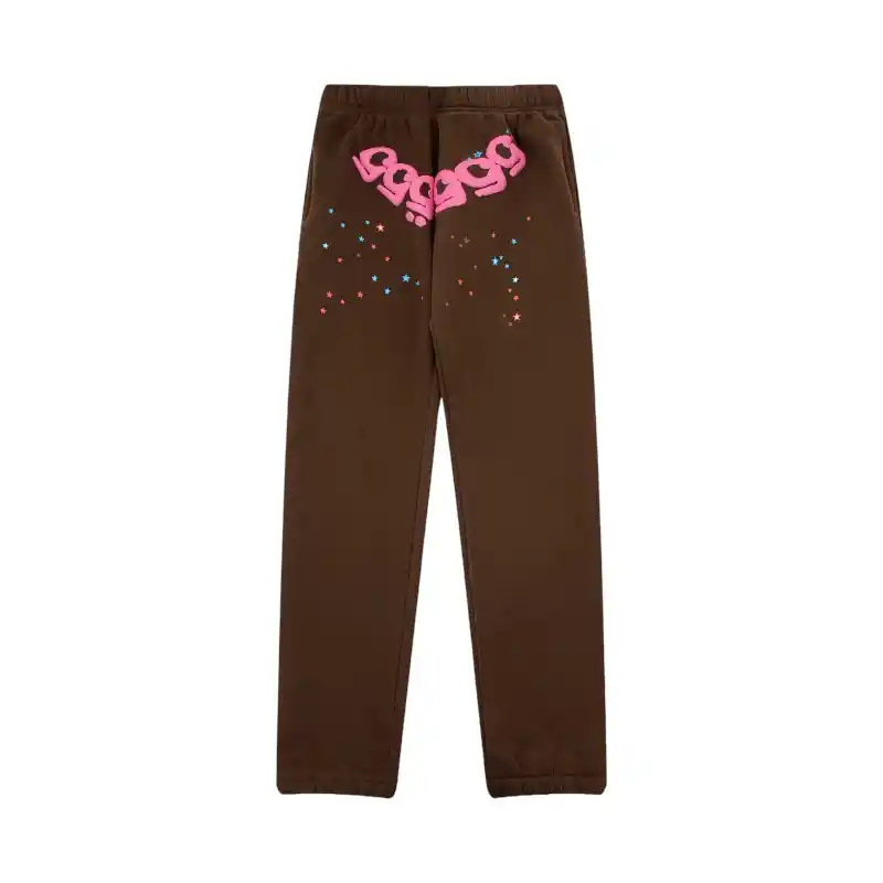 Sp5der Classic Sweatpant Brown Front View (2)