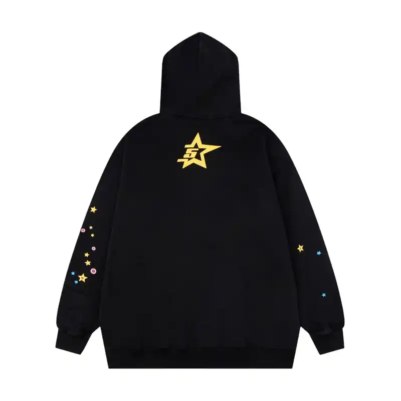 Sp5der PNK Hoodie 'Black' Back view