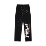 Sp5der PNK Sweatpants Black Front View