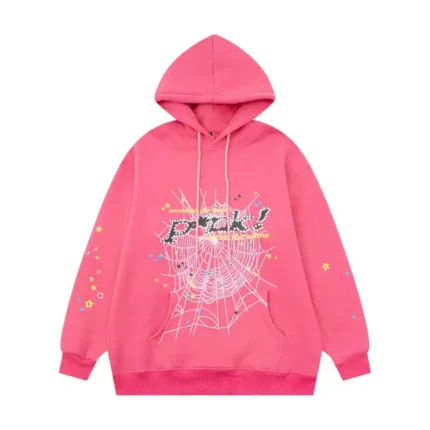 Sp5der 'Pink' Hoodie man Front views