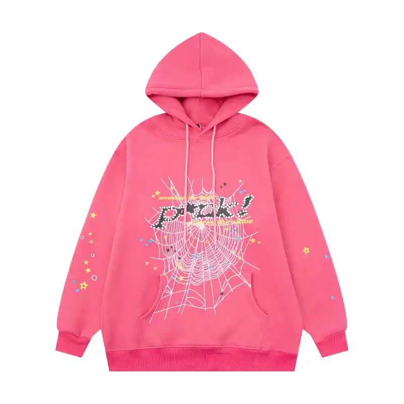 Sp5der 'Pink' Hoodie man Front views