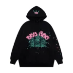 Sp5der Pnk Hoodie ‘Black’ Front view