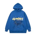Sp5der TC Hoodie Blue Front view