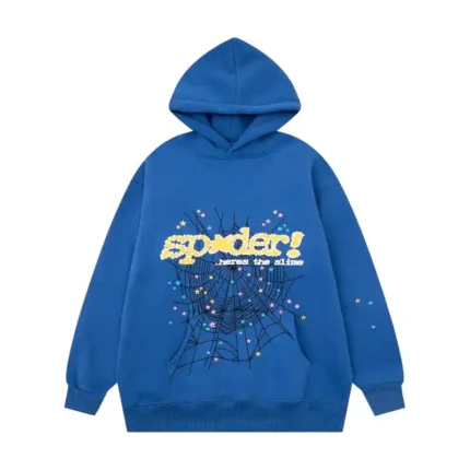 Sp5der TC Hoodie Blue Front view