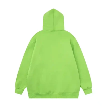 Sp5der Web Hoodie Slime 'Green' Back view