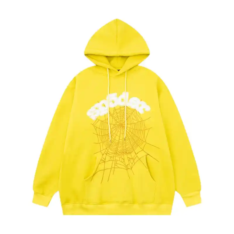 Sp5der Websuit Hoodie 'Yellow' Frant view