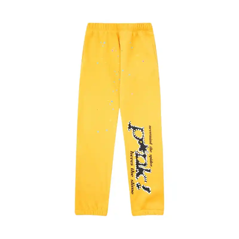 Sp5der Websuit Sweatpant Yellow Front View