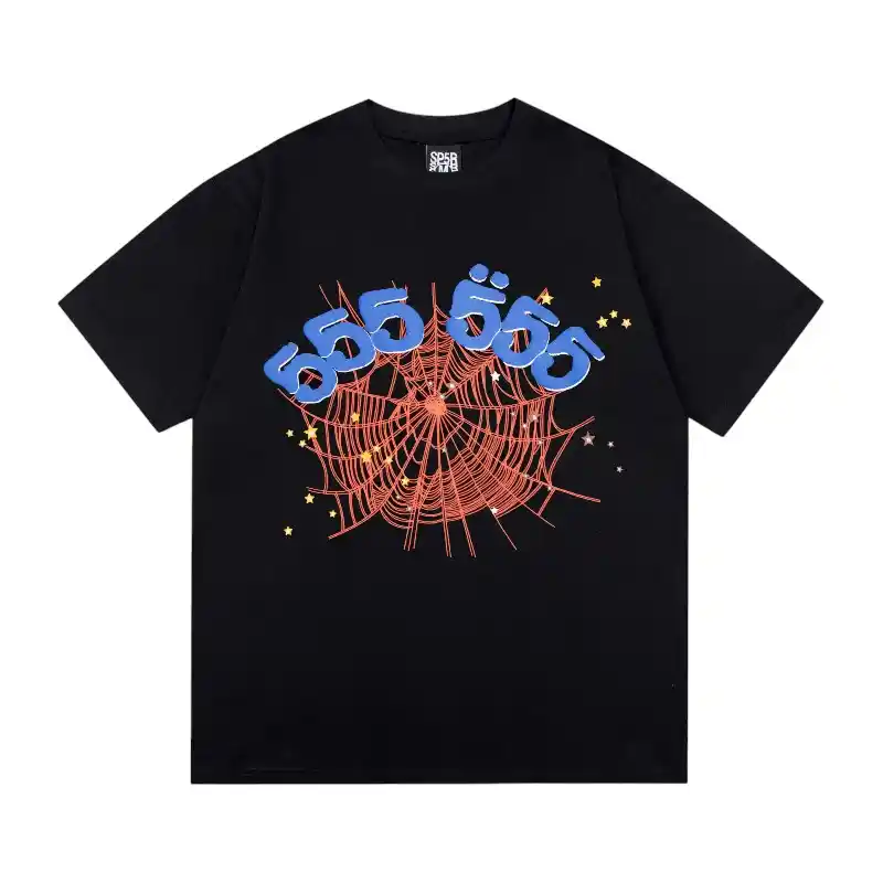 Sp5der Worldwide 555 T- Shirt 'Black' Front view