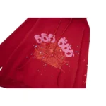 Sp5der Worldwide Red Angel Number 555 Hoodie Red (13)