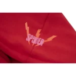 Sp5der Worldwide Red Angel Number 555 Hoodie Red (4)