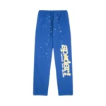 Sp5der Young Thug 555555 Sweatpant – Blue Front View