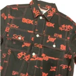 Sp5der 5ex AOP Denim Trucker Jacket