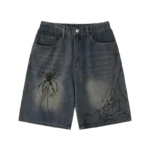 Sp5der Print Denim Short