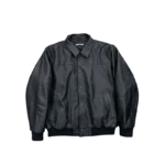 Sp5der Debossed Web Studded Leather Jacket