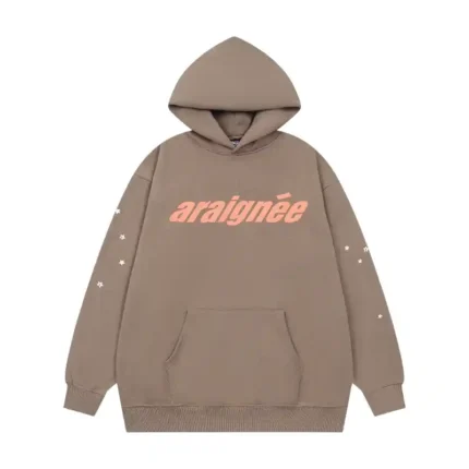 Sp5der-Araignee-Hoodie-‘Brown-front-view