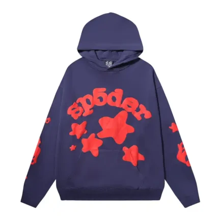 Sp5der-Beluga-Hoodie-Navy-Blue-front-view - Copy