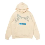 Sp5der-Cropped-Hoodie-Cream-front-view