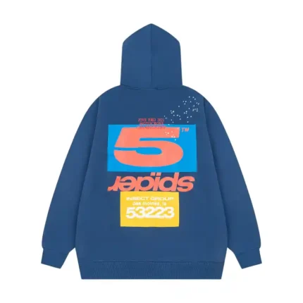 Sp5der-Cropped-Hoodie-Navy-Blue-back-view